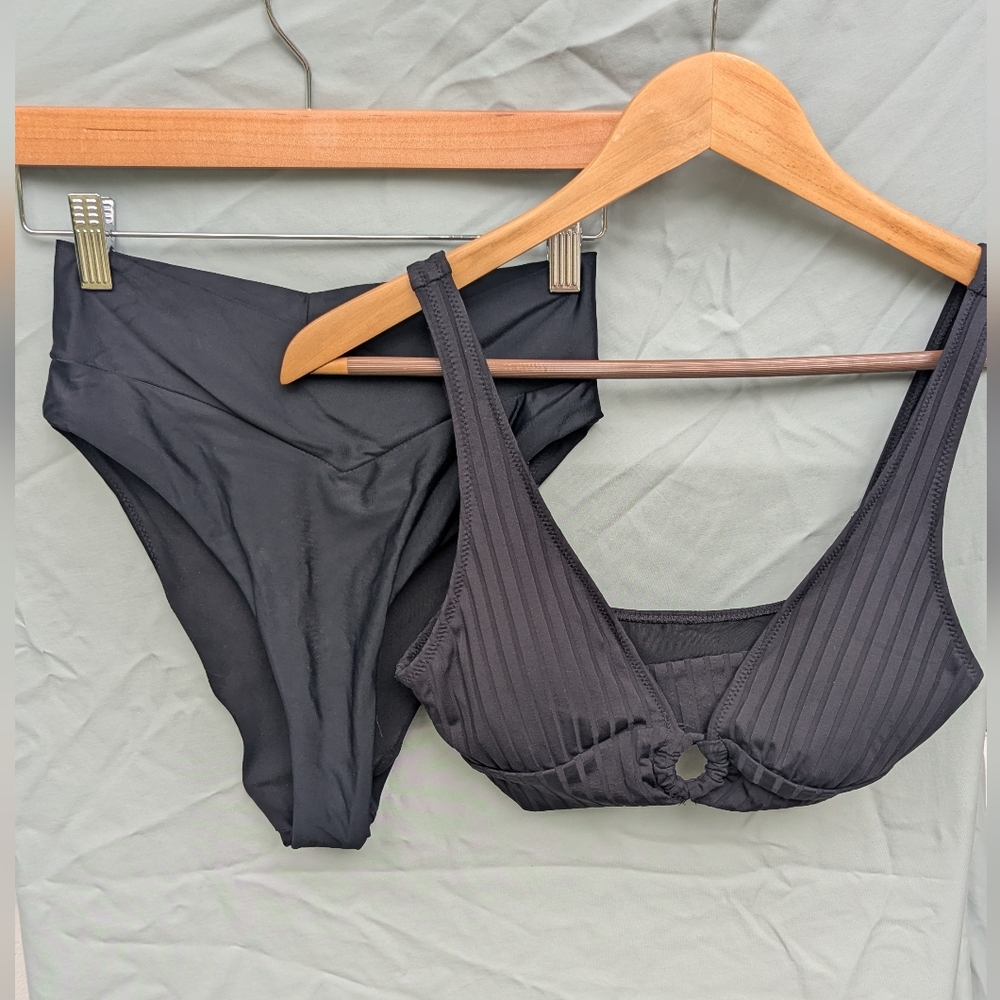 Aerie Size Small Bikini Set Black